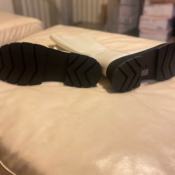 NEW $700 PHILLIP LIM 3x1 KATE  WHITE BLACK Lug Sole Tube Boot 10 41 LEATHER HOT - Picture 16 of 17